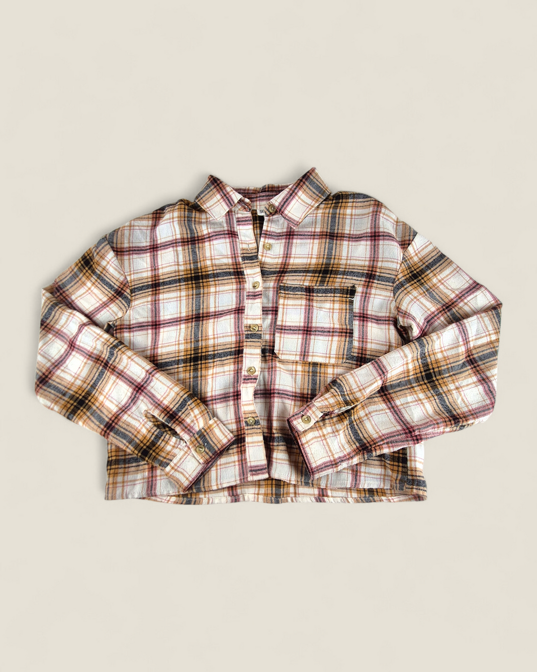 Pre-Loved Cropped Self E Plaid Shirt Ladies XS | Betty’s Marketplace