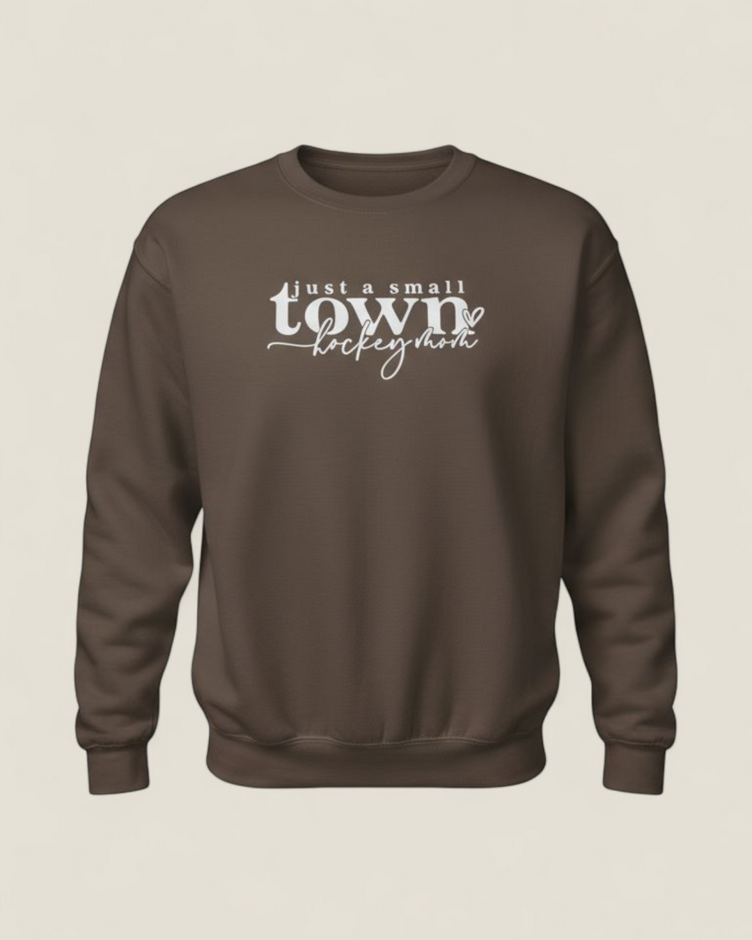Audreeve, Small Town Hockey Mom Crewneck Sweaters