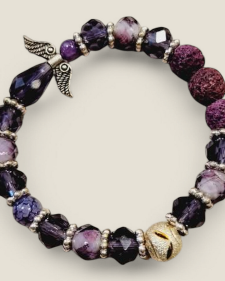 Designed By Me - RAS, Lava Bead Angel Bracelets