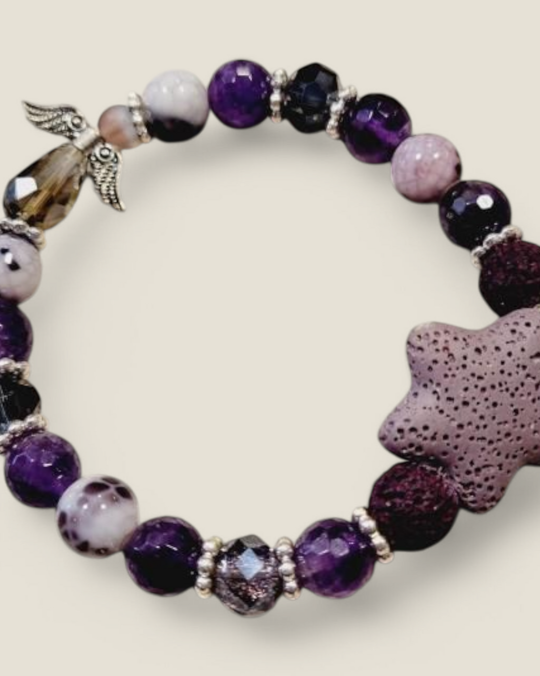 Designed By Me - RAS, Lava Bead Angel Bracelets