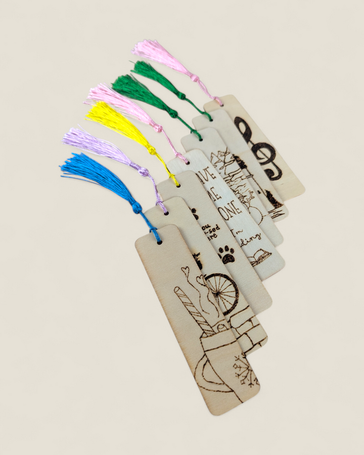 Marked In Wood, Wood Burnt Bookmarks