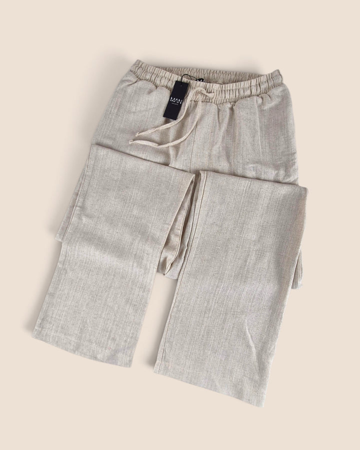Pre-Loved Boohooman Tan Linen Pants Mens Small | Betty’s Marketplace