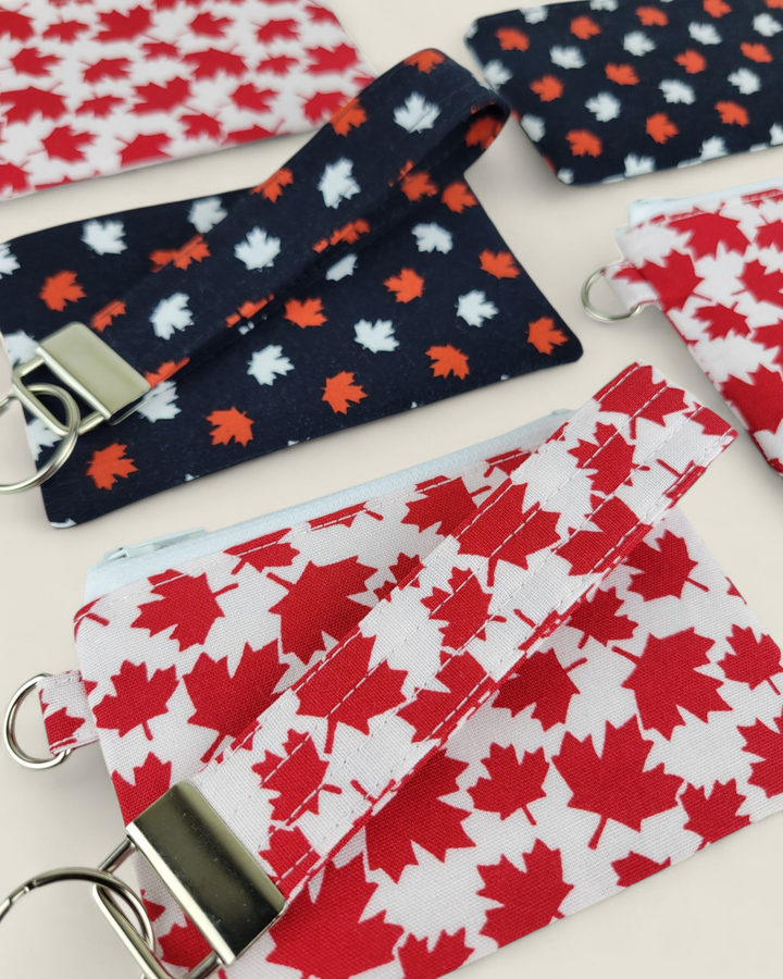 Izzyrai Handmade, Canada Themed Fabric Coin Purses & Key Fobs