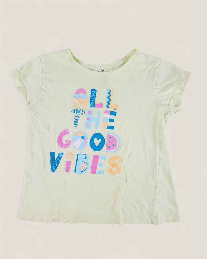 GEORGE ALL THE GOOD VIBES TEE 10-12Y PRE-LOVED