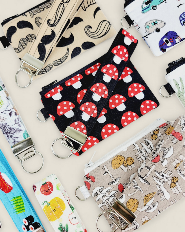 Izzyrai Handmade, Assorted Fabric Coin Purses & Key Fobs