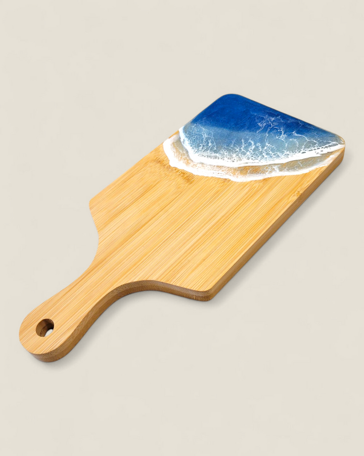 Kristi Scott Art, Resin Shoreline Wood Cheese Boards