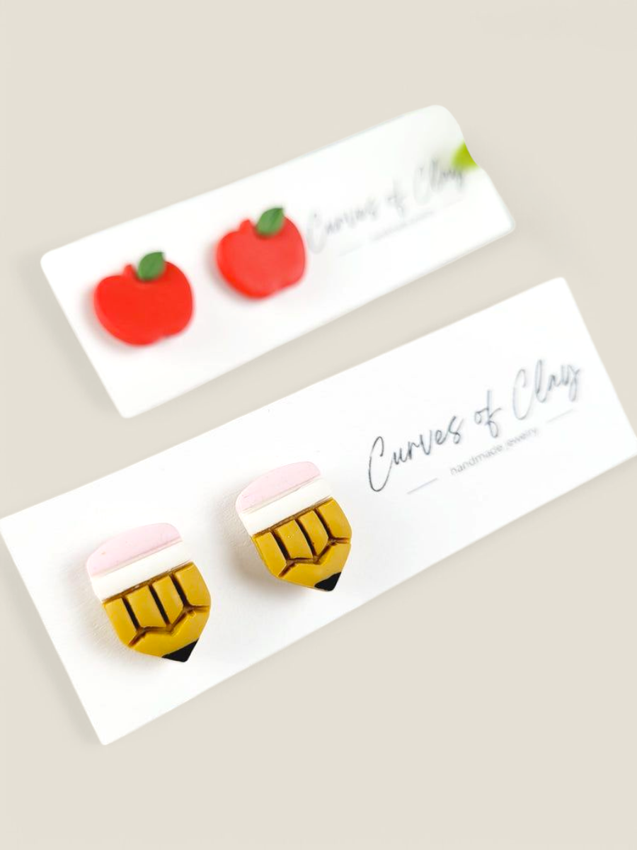 Curves of Clay, Everyday Stud Earrings