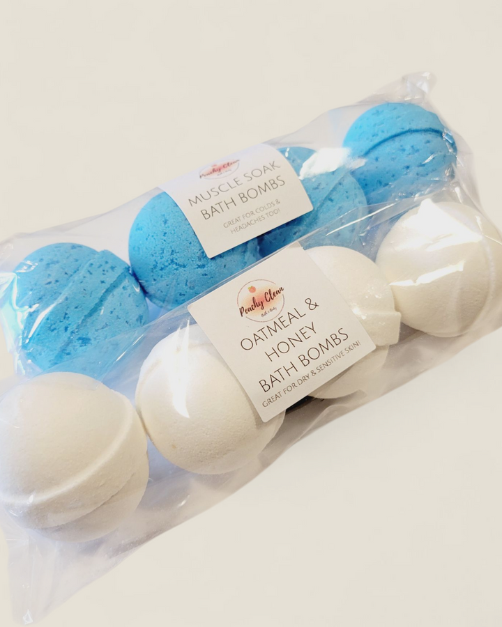 Peachy Clean Soap, Mini Bath Bomb 4 pack