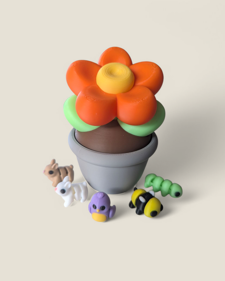 Marlin Fine Craft 3D, Flowers in Pots with Micro Mini Toy Sets