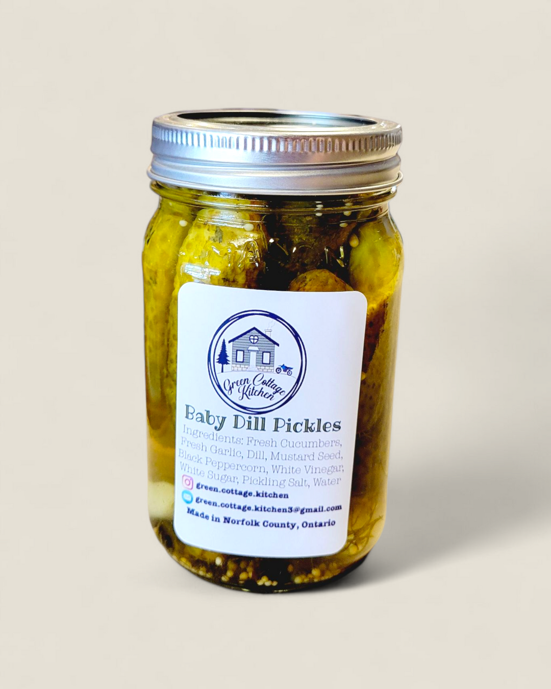 Green Cottage Kitchen, Dill Pickles (Regular, Spicy or Extra Garlic)