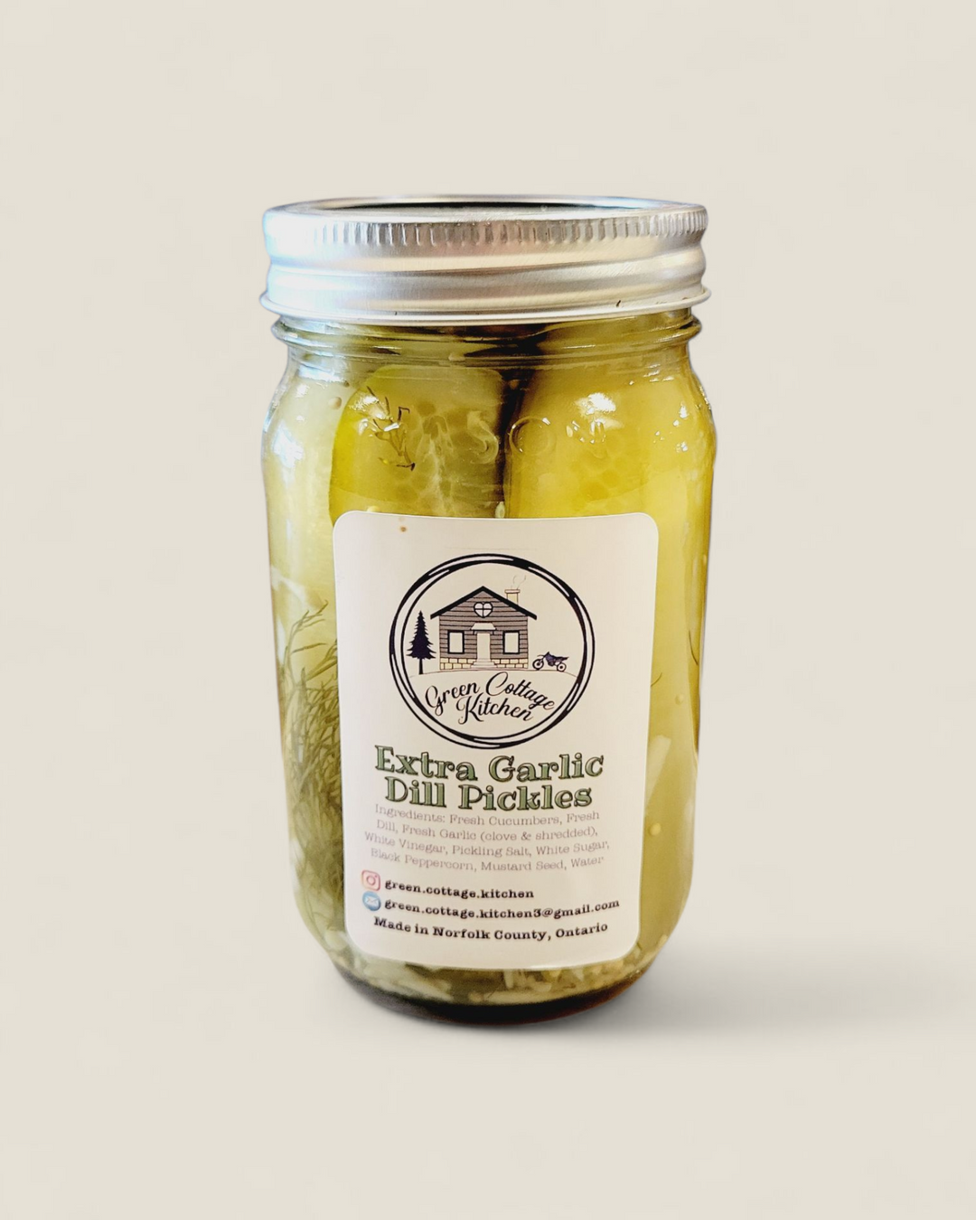 Green Cottage Kitchen, Dill Pickles (Regular, Spicy or Extra Garlic)