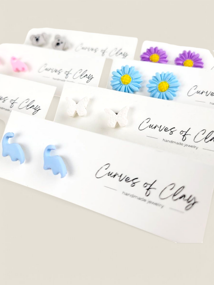 Curves of Clay, Everyday Stud Earrings