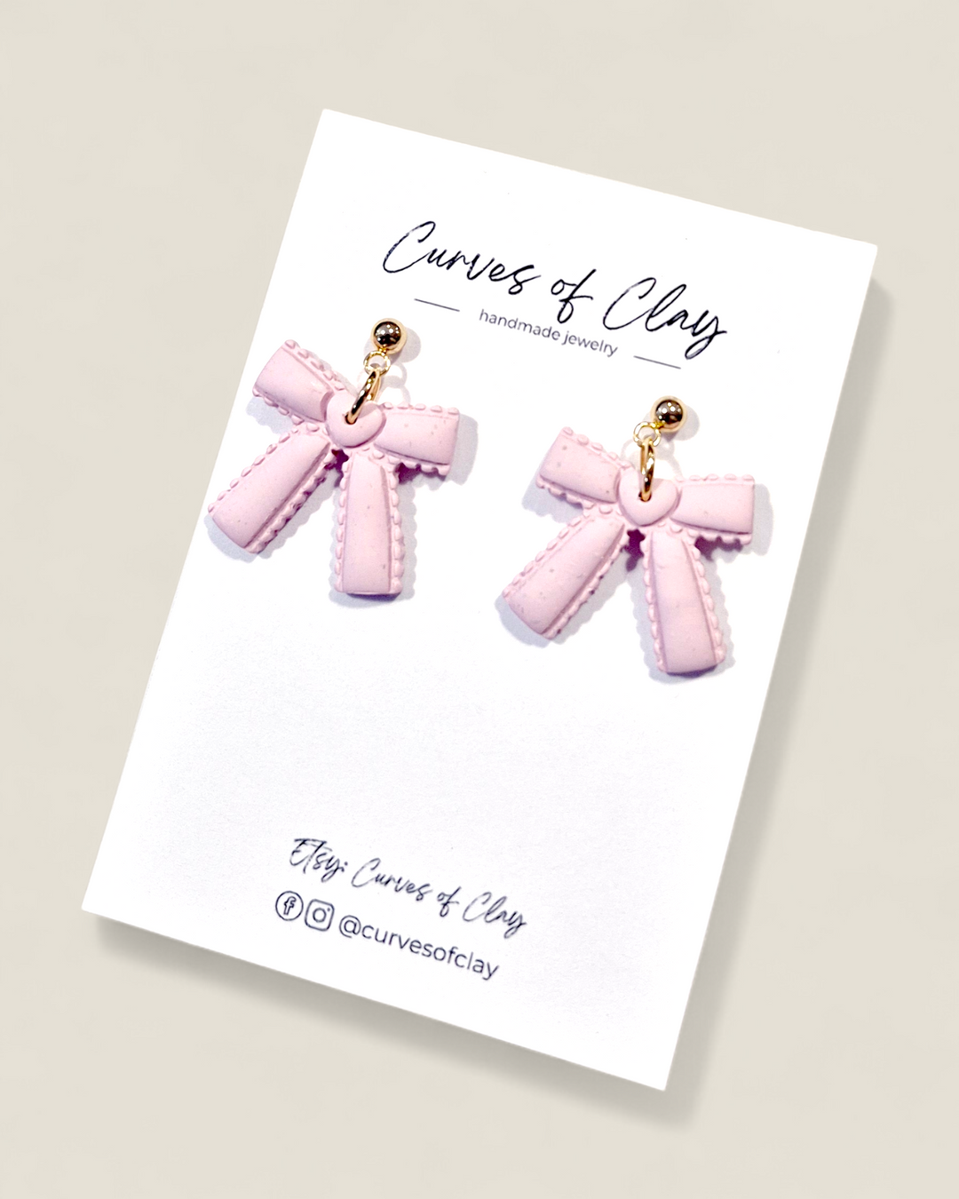 Curves of Clay, Valentine & Love Inspired Clay Dangle Earrings