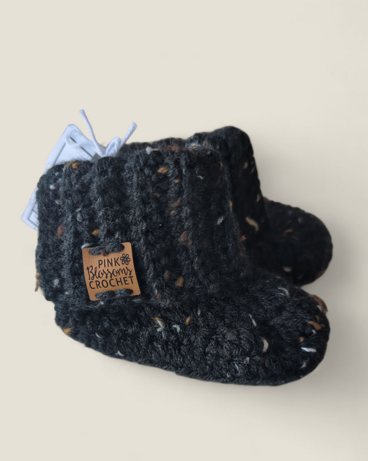 Pink Blossoms Crochet, Bowie Booties