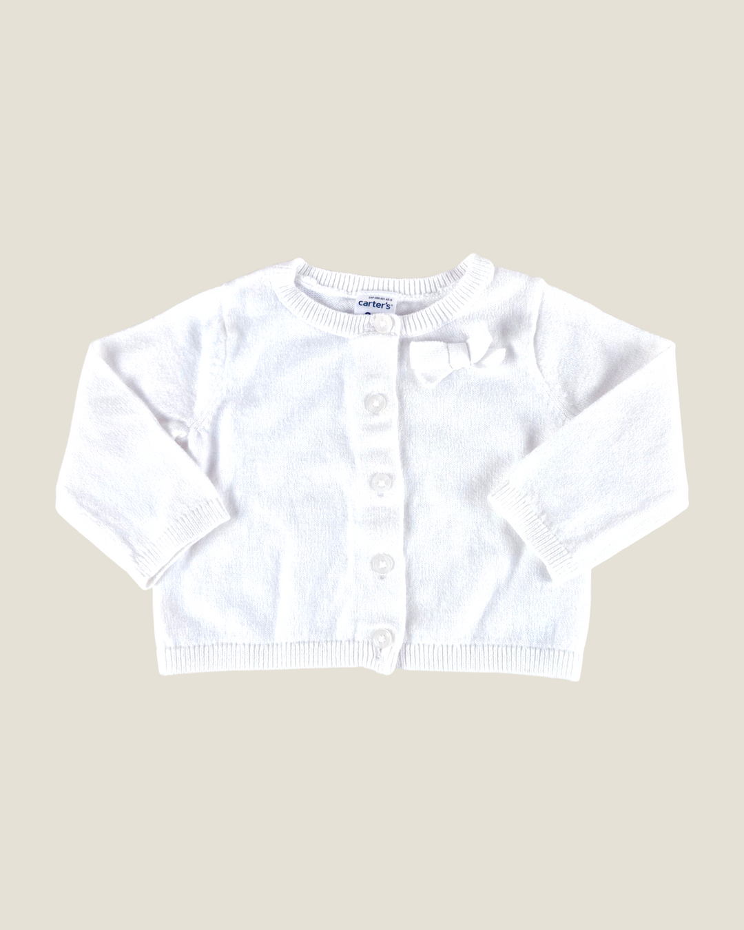 Pre-Loved Carter's White Cardigan Sweater Girls 3M | Betty’s Marketplace