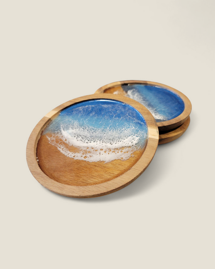 Kristi Scott Art, Wood & Resin Shoreline Ring Bowls & Dishes