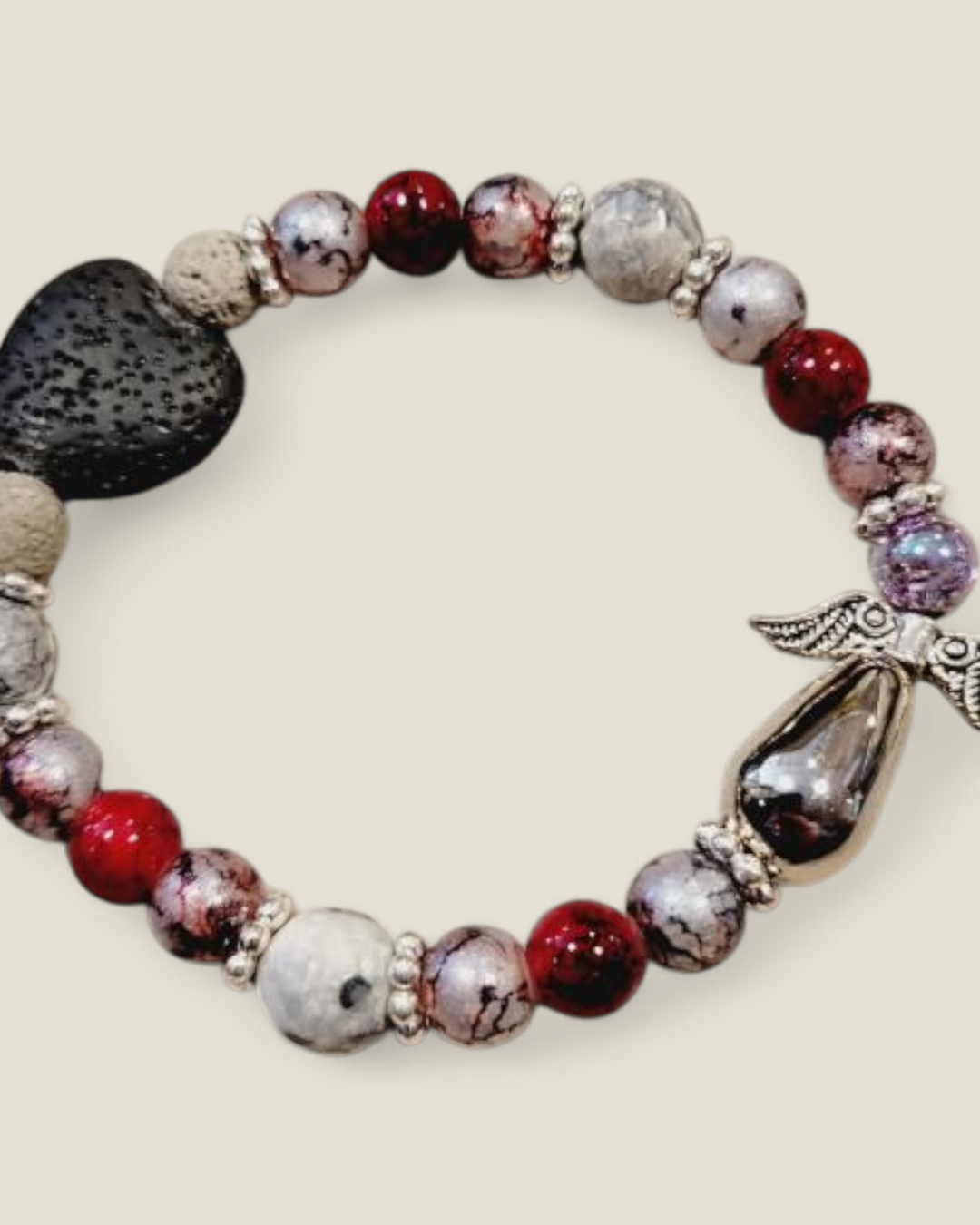 Designed By Me - RAS, Lava Bead Angel Bracelets