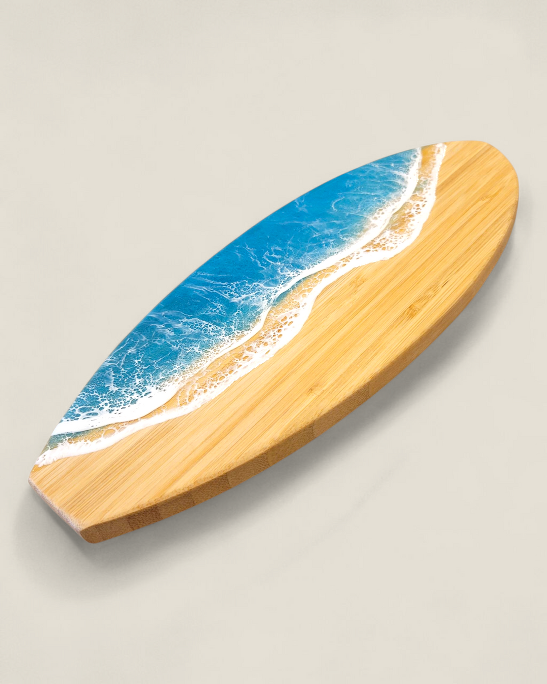 Kristi Scott Art, Resin Shoreline Wood Cheese Boards