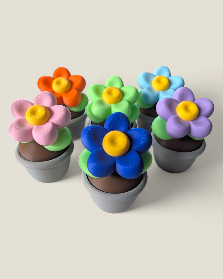 Marlin Fine Craft 3D, Flowers in Pots with Micro Mini Toy Sets