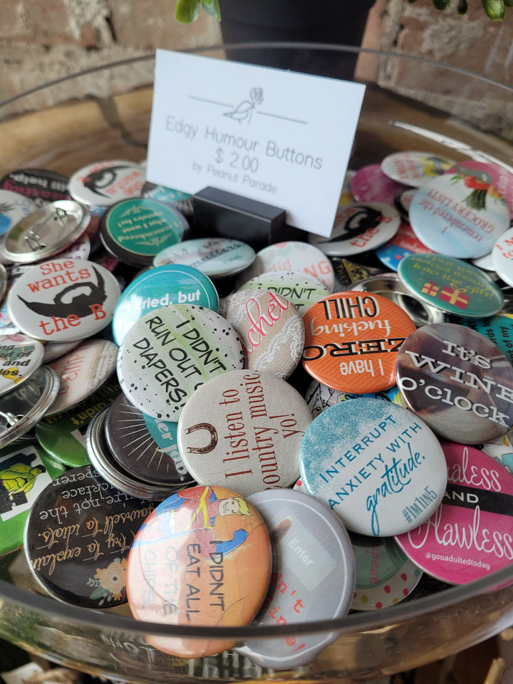 Peanut Parade, Assorted Humor Buttons